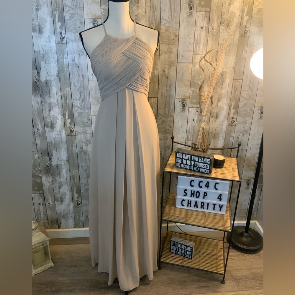 Evening Collective Elegant Beige Evening Gown. Size 4